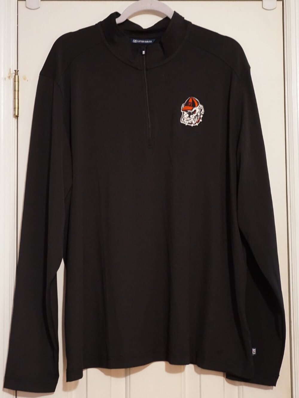 Georgia Bulldogs Cutter & Buck Traverse Recycled Smooth Stretch Mens Quarter Zip
